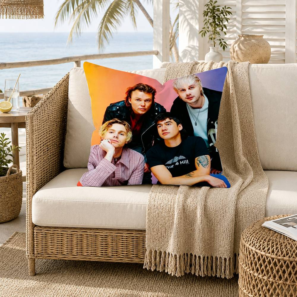 SOS SSeconds of SSummer Pillow Case for Sofa Living Room Home office Decor Protective Cover