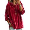 Women S Loose Hooded Long Sleeve Batwing Sleeve Sweatshirt Solid Color