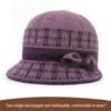 Warm Velvet Rabbit Fur Knitted Hat for Seniors - Winter