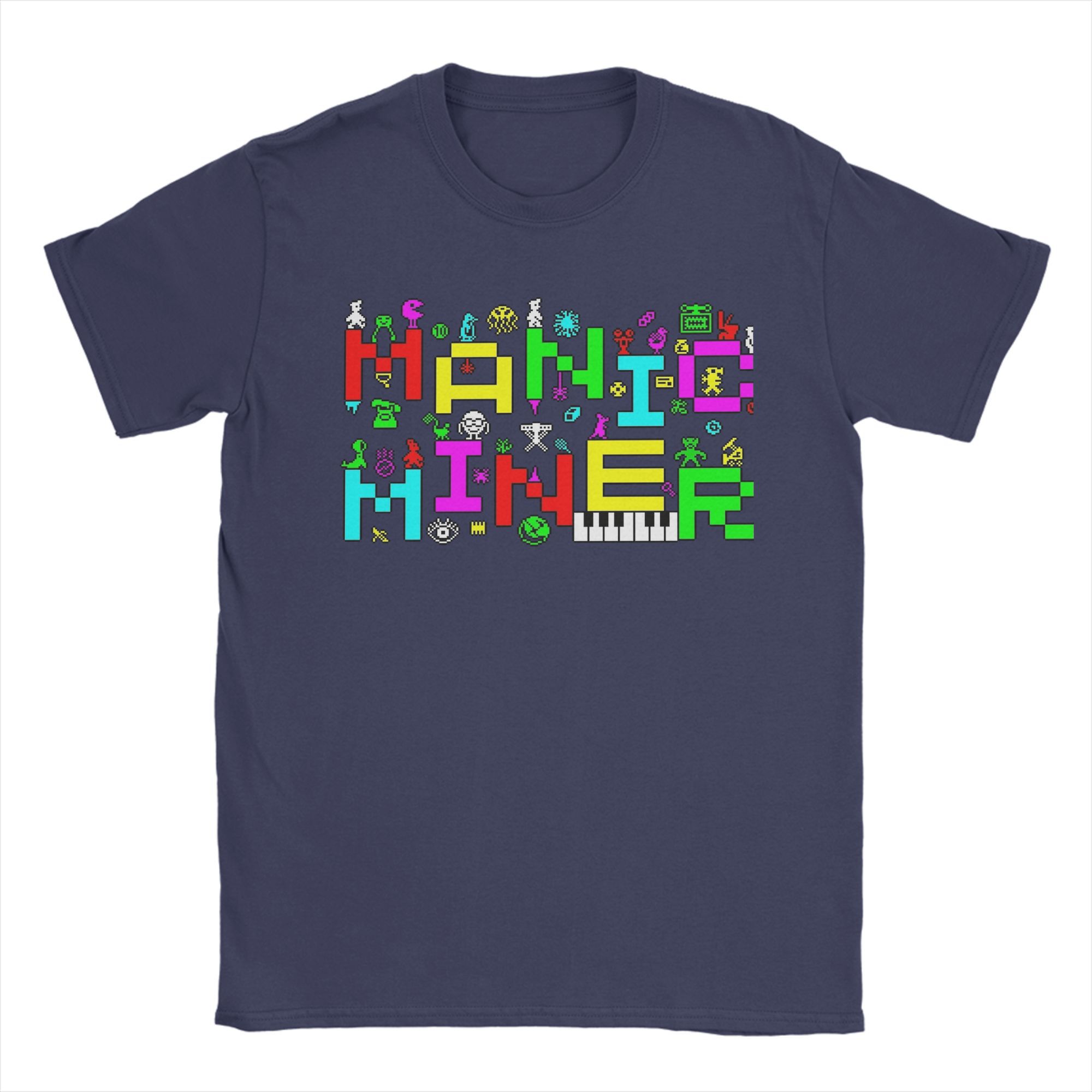 

Fun Sinclair ZX Spectrum Manic Miner T-Shirts Men Crewneck 100% Cotton T Shirts Short Sleeve Tee Shirt Graphic Tops 3XL