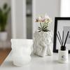A Top Quality Wearing Wreath Girl Shape Vase Silicone Molds DIY Candle Cup Vessel Plaster Concrete Mould Storage Box Flowerpot