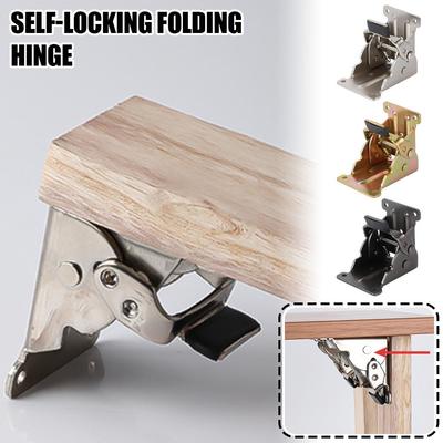 90 Degree Folding Table Leg Bracket, Multi Angle Self-Lock Hinge Hardware, Folding Locking Hinge for Table Support Workbench