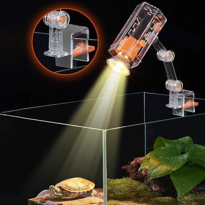 Reptile Heat UV Lamp Adjustable 360-degree Rotatable Rod with Screw Clip Dimmable