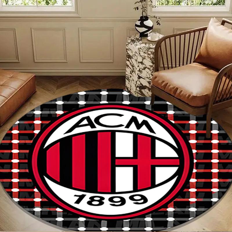 1909 Football Club Round Rug for Livingroom,Bedroom, Palyroom, Chair Rug, Area rug, Circle Carpet, Large Size Fan Christmas gift