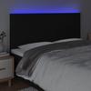 LED Headboard Black 160x5x118 128 Cm Fabric