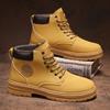 Autumn and winter 2004 men's high-top Martin boots black leather boots versatile casual trend big yellow boots large size