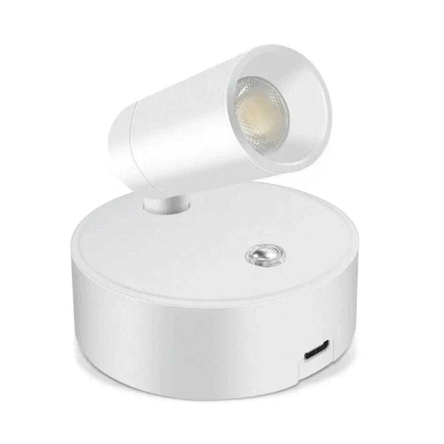 LED Spotlights 360 Degree Rotation Adjustable Wall Sconces Light Hotel Touch Control Bedroom Bedside Study Reading Night Lamp