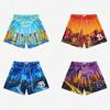 Men's Neon City Quick-Dry Mesh Sports Shorts - Casual Beach & Running Wear