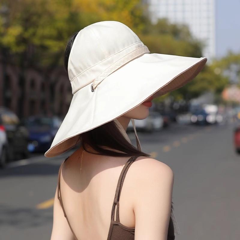 Lightweight Sun Hat Women Summer Wide Brim Uv Protection Breathable For Beach And Travel бежевый