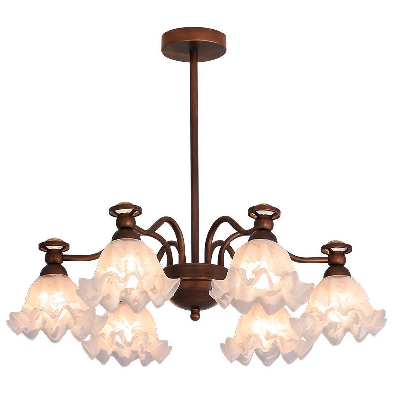 2026 Retro Mid-Century Chandelier: American Countryside Style for Living Room, Bedroom, Dining Room, or Hall