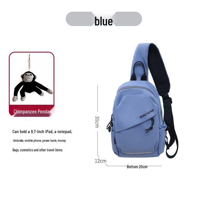 Men's Lightweight Mountaineering Single Shoulder Bag - Crossbody Chest Pack for Climbing, Cycling, and Casual Use