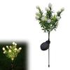 Solar Powered Flower Stake Light with LED Output, Lawn Fence Entry Light with Ground Stake Base for Outdoor Yard Accent