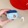 Blue Plaid Red Apple for AirPods 1 Bluetooth Protective Case Airpodspro1 Earphone Cover Huaqiang North 1st Generation