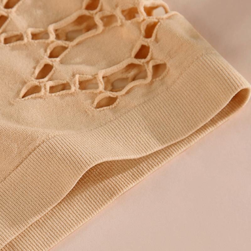 Women's Simple Solid Color Geometric Hollow Boxer Briefs Comfortable and Breathable Women's Underwear