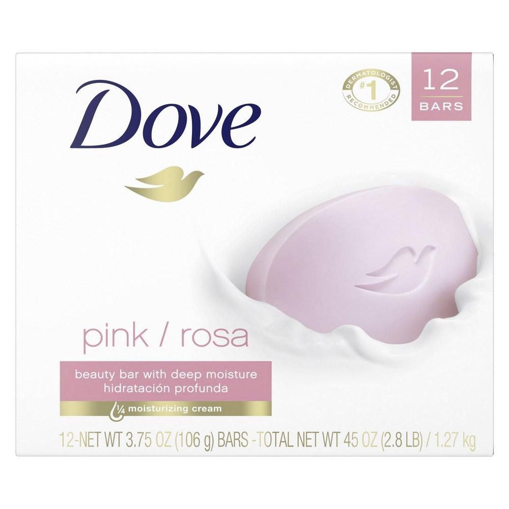 

Dove Deep Moisture Beauty Bar, розовый, 106 г, 12 шт.