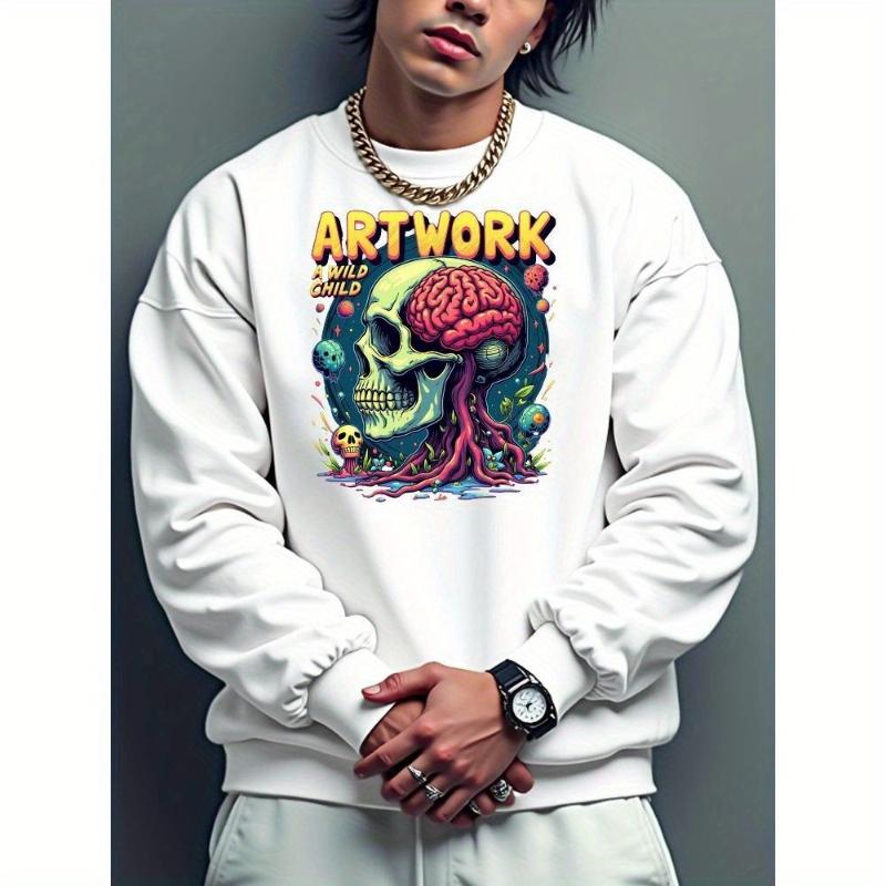 

A Must-Have for Trendsetters! Crewneck Sweatshirt Unlocks Street Casual Vibe XXL абрикосовый
