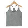 Racerback Damen-Camisole mit integrierten BH-Polstern, ärmelloses, formgebendes Sommer-Top für innen oder außen