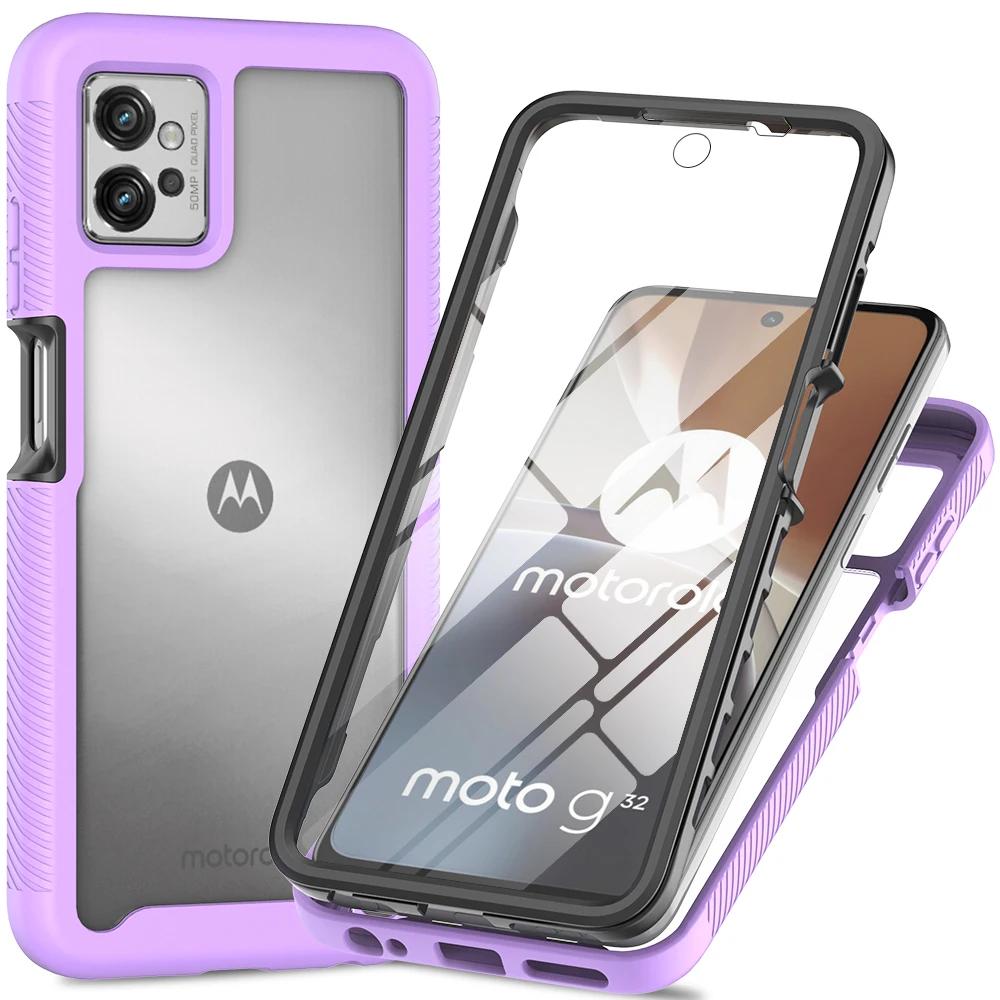 Custodia Antiurto Blindata con Protezione Schermo in PET per Motorola Moto G32 G42 G52 G82 5G E13 G13 G23 G53 G14 G54 G84 Cover Posteriore