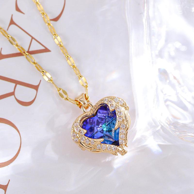 "2024 Intelligente Fünfzackiger Stern Anhänger Halskette - Leichter Luxus Europäisches & Amerikanisches Design für Frauen"