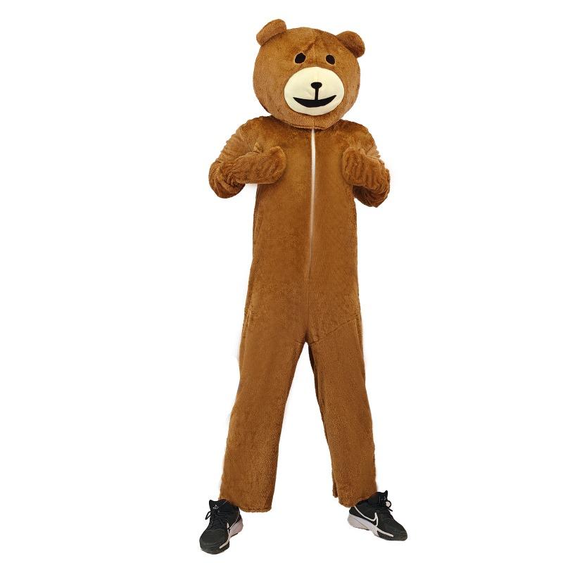 Women Men Bear Costume Halloween Teddy Bear Costume Adult Bear Mascot Costume for Party