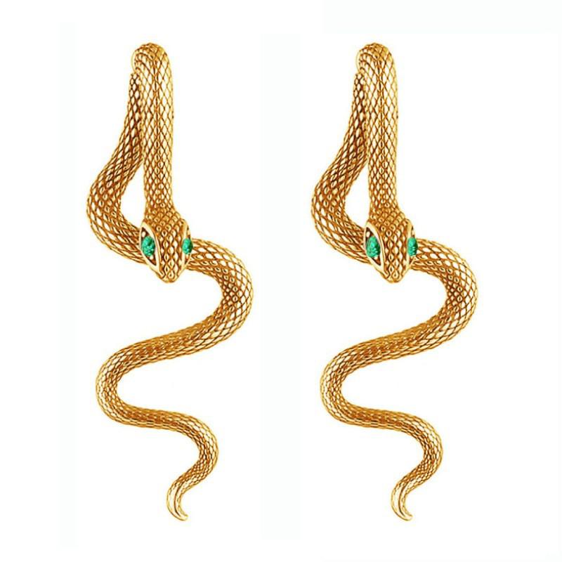 Detachable Snake Earrings: Hip Hop Halloween Dark Studs for Women