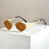 Fashion Woman Sunglasses Women Design Unique Polygon Luxury Sun Glasses Men Retro Small Frame Metal Eyewear Shades