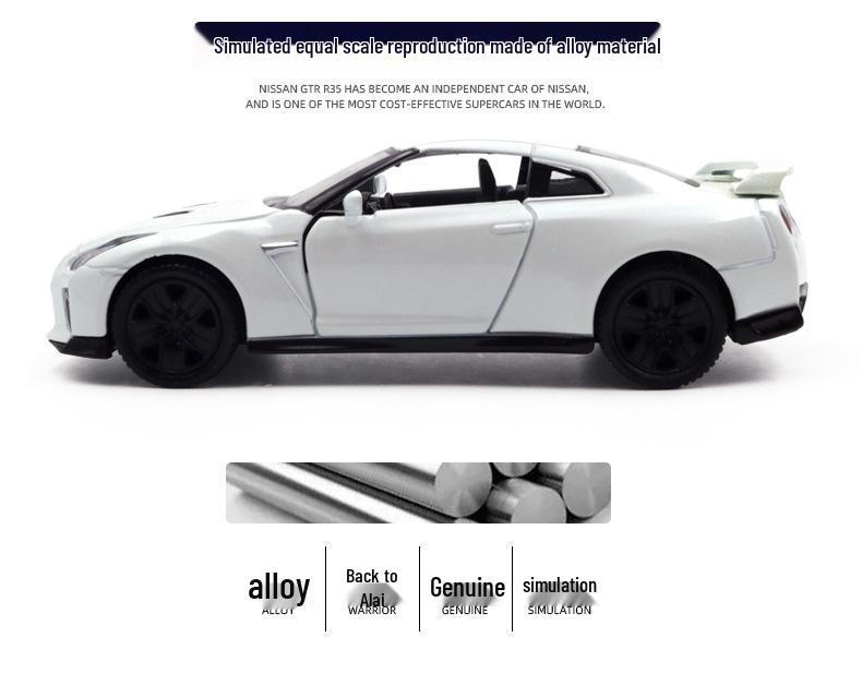 Boxed 5-inch 1:36 Nissan GTR R35 Alloy Car Model Toy & Collectible