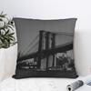 Brooklyn Bridge Black And White Style Pillow Cover Square Cushion Cover Kawaii Pillow Case For Living Room Sofa