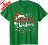 Merry Christmas Red Santa Hat Reindeer Xmas Matching Family Tshirt Crewneck For Unisex High Quality Cotton Tops Tee Shirt Shor
