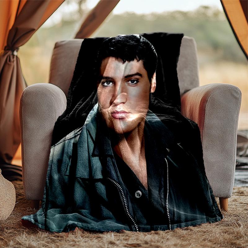 Elvis Flanelldecke Weich Warm Ganzjahresdecke, Design für Camping, Autoreisen, Wandern Sofa, Bett, Büro Perfektes Geschenk für Partys