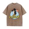 Stay Positive Printing Washed Retro Snow Womens T-Shirt Cotton Loose Tees Cotton Oversize Streetwear Breathable Tshirt Couple