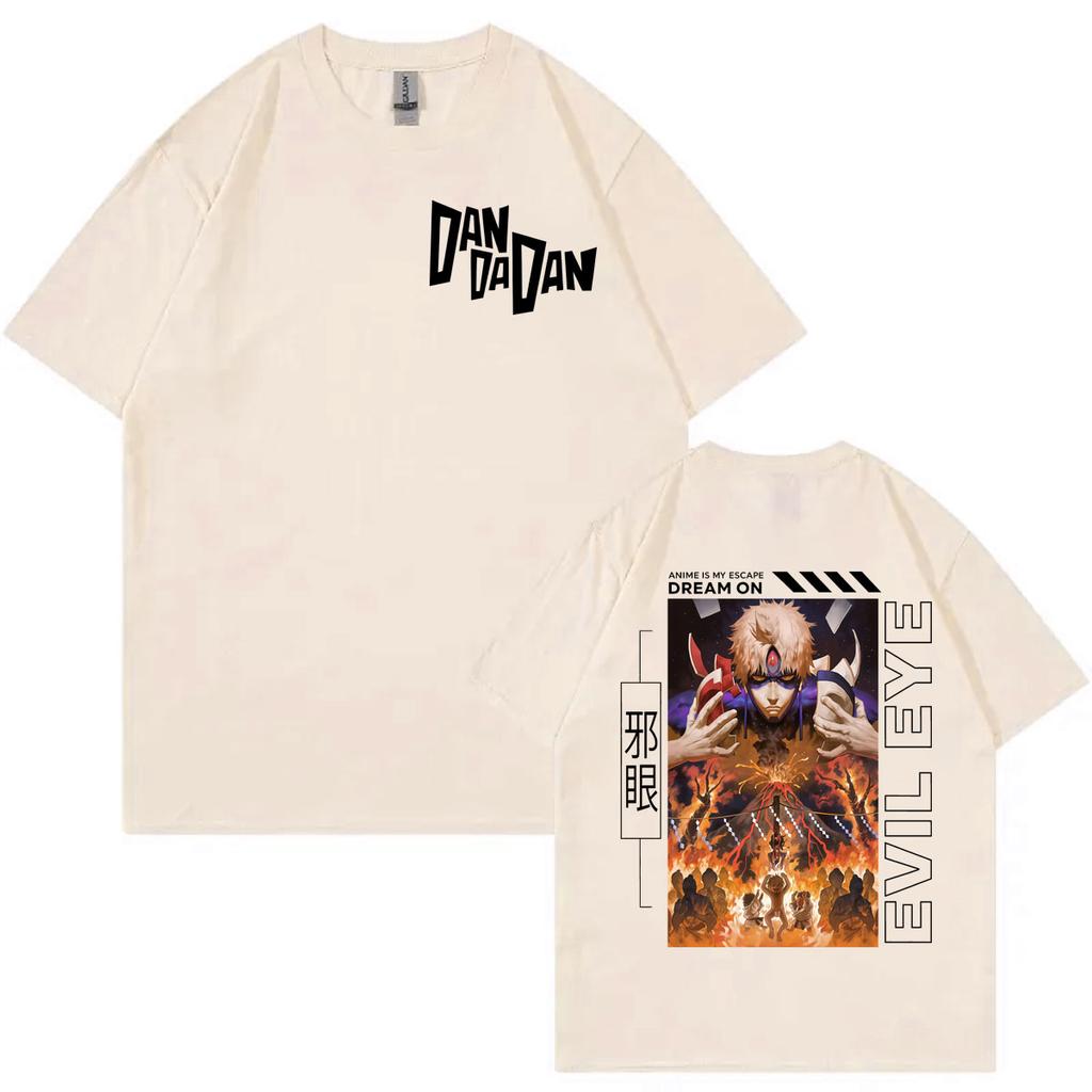 Japanese Anime Dandadan Evil Eye Graphic T Shirts Gothic Fashion Vintage Short Sleeve Tshirt Men Women Casual Oversized T Shirt