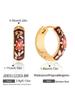 Colorful Flower Enamel Earrings Women's Stainless Steel Earrings 18K Gold-plated Earrings Statement Jewelry