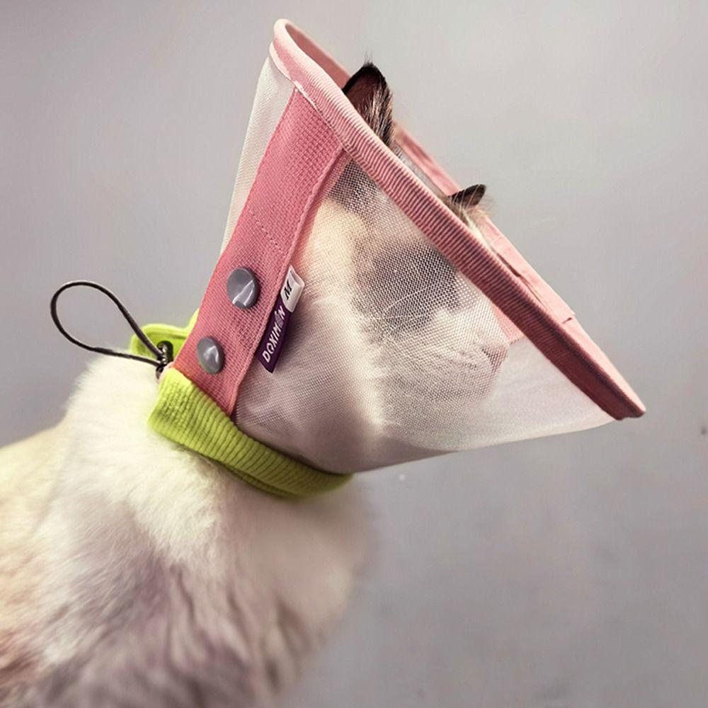 Breathable Pet Neck Cone Anti-Bite Cat Neck Protective Circle Dog Protective Head Cover  Pet Care