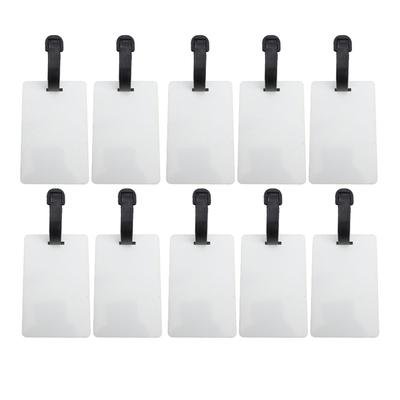 10pcs Sublimation Luggage Tag White MDF Double Sided Printable Eye Catching Blank Baggage Tags for DIY Travel Suitcase
