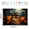 Spooky Halloween Photo Booth Banner - Polyester Fiber Backdrop with Room Decoration Photography Props