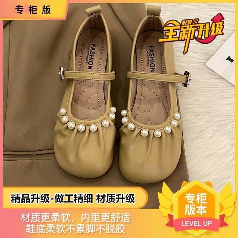 Retro Xiaoxiangfeng Silver Mary Jane Women's Shoes 2025 Spring and Summer New Light Mouth Soft Sole Single Shoes with Skirts Evening Shoes