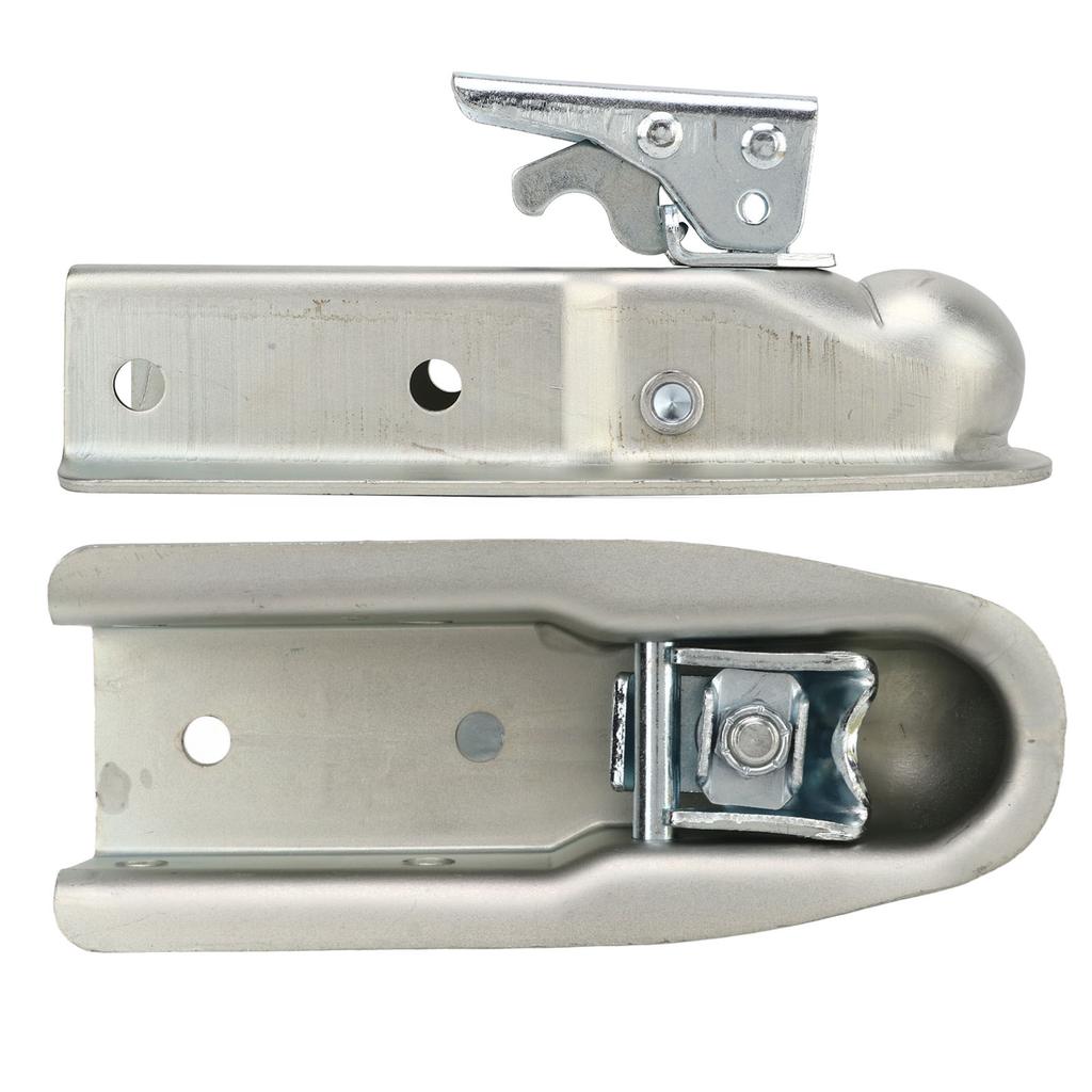 Trailer Tongue Coupler 2in Ball Head 63mm Channel Width 3500lbs Load Capacity Rust Proof for Caravan RV
