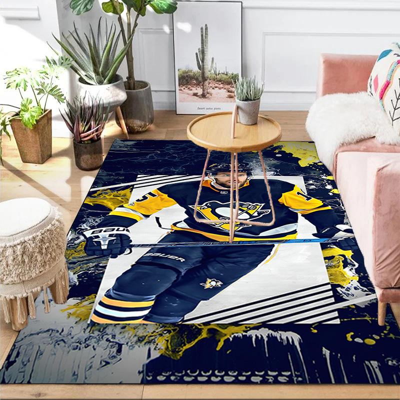 Pittsburgh Hockey Player Crosby Area Rug Suitable for Indoor And Outdoor,Carpets for Homes, Offices, Living Rooms,Home Decor,Christmas Gift