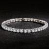 High Quality S925 Silver Platinum Plated Moissanite Bracelet Sparkling Personality Wedding Jewelry Gift Charm Bracelet for Women