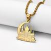 Mosque Crescent Stainless Steel Necklace