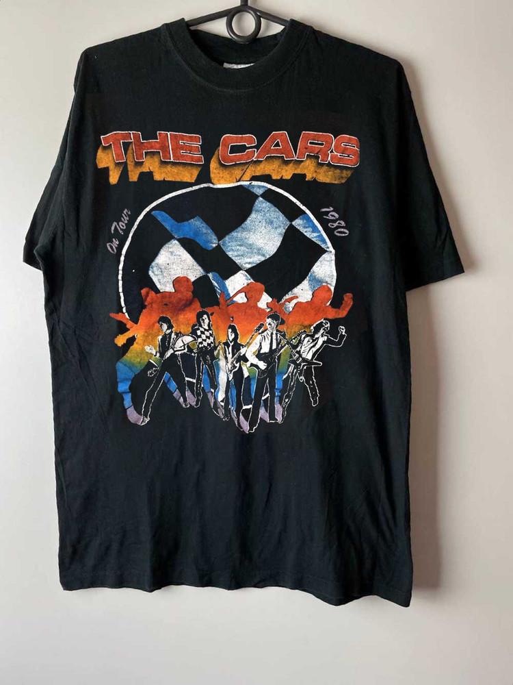 The Cars Band On Tour Black Tee Unisex TShirt Full Size WN56 Unisex T-Shirt XXL