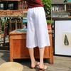 Cotton and Linen Wide Leg Pants for Women Summer High Waisted Cropped Pants Plus Size Casual Pants for Women Linen Loose Pants for Women