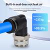 5Pcs 90 Degree Push Fit Copper Air Tube Connector Black Industrial Pneumatic Pl6-01/Pl6-02/Pl8-02/Pl8-03/Pl10-03/Pl12-03