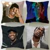 Popular Rapper Travis Scott Cushion Cover Soft & Easy-Wash Pillow Case – Versatile for Couch, Bed, Travel and Office