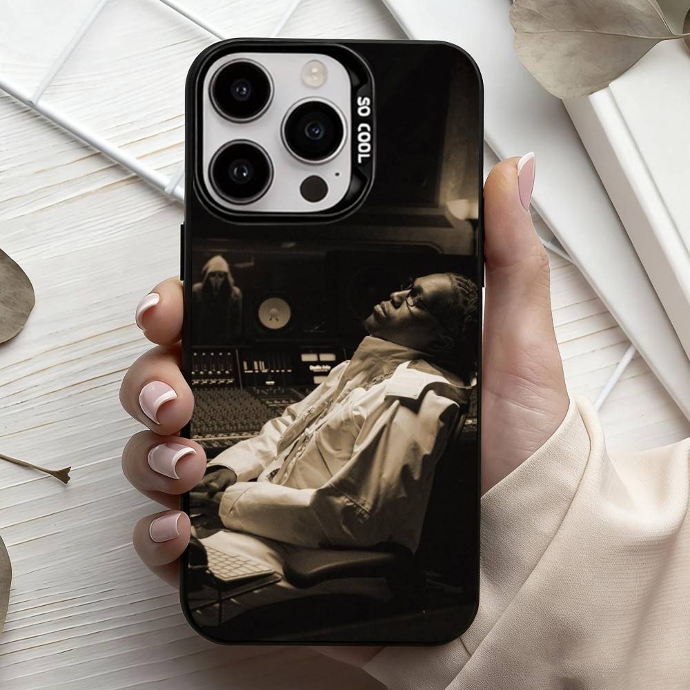 D-Don T-Toliver-R Rapper Singer Phone Case For iPhone17,16,15,14,13,12,11 Plus,Pro Max Black Candy Silver Phone Case