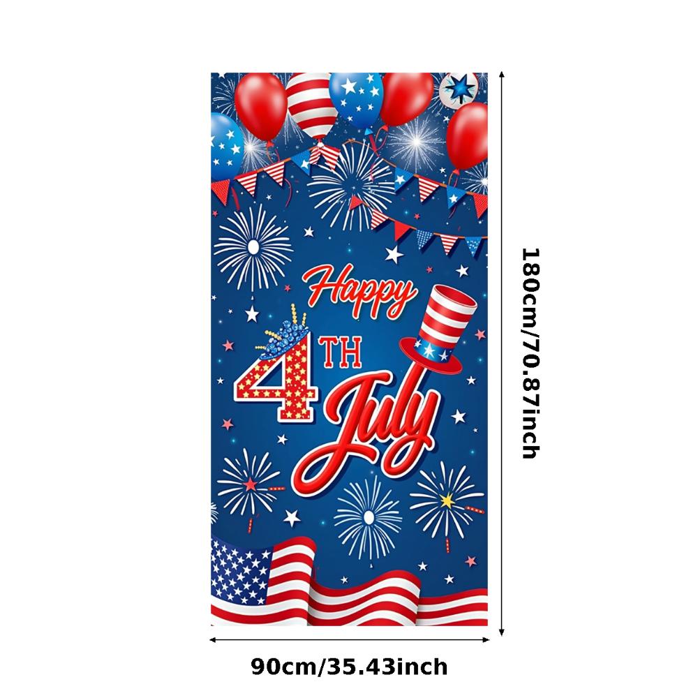High-Quality Material American Flag Banner Indoor Decoration American Celebration Banner Colorful Balloons for Independence Day