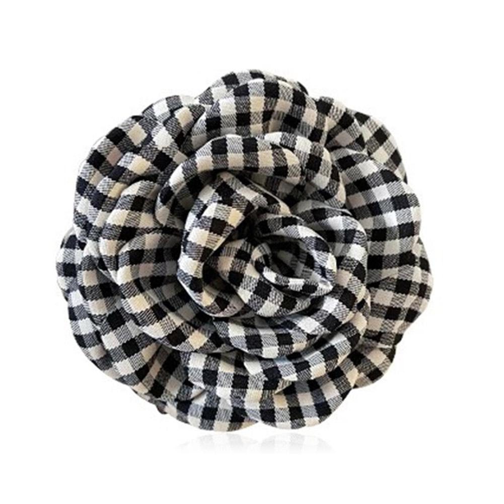 

Retro Plaid Flower Hair Claw Clip For Women Girls, Large Floral Hairpins Claw Barrettes For Lazy Updo Or Bun Hair Styling Tool One size чёрный