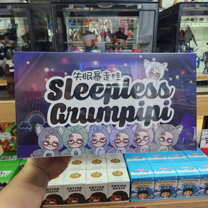Sleepless Grumpipi Series Blind Box Kawaii Plush Doll Action Figure Backpack Decoration Toys model Mystery Box Birthday Gift