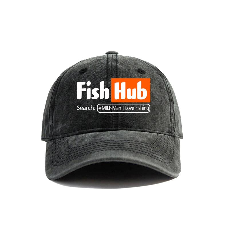 Yto Household Items Men's Cap Distresseded Hats Cap Fisherman Fishing Vintage Outdoor Use Summer Adjustable Hat Dad Gift Mz-499 Fish Hub Baseball